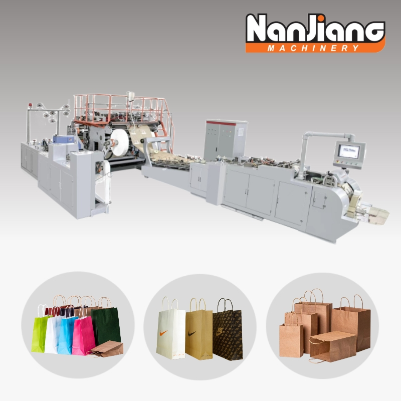 WFD-430 Fully Automatic Roll Fed Paper Bags With Twisted Handle Machine