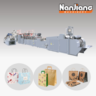WFD-450 Fully Automatic Sheet Fed Paper Bag With Handle Machine