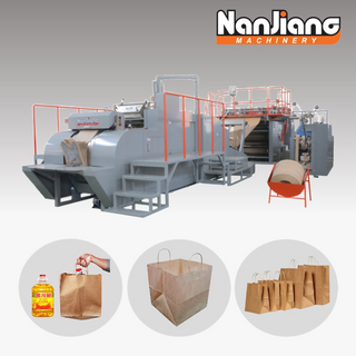 WFD-550 Fully Automatic Roll Fed Paper Bags With Twisted Handle Machine